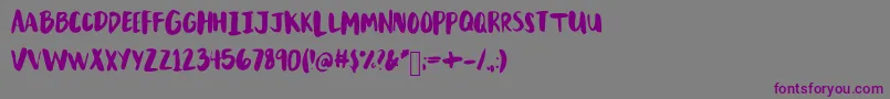 Mixbrush Font – Purple Fonts on Gray Background