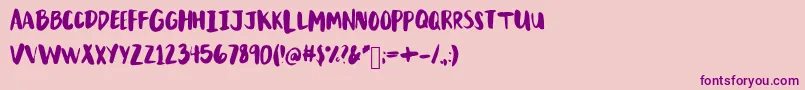 Mixbrush Font – Purple Fonts on Pink Background