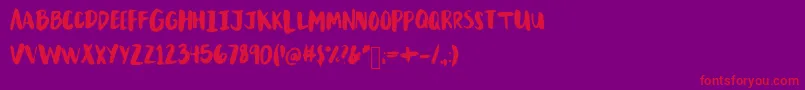 Mixbrush Font – Red Fonts on Purple Background