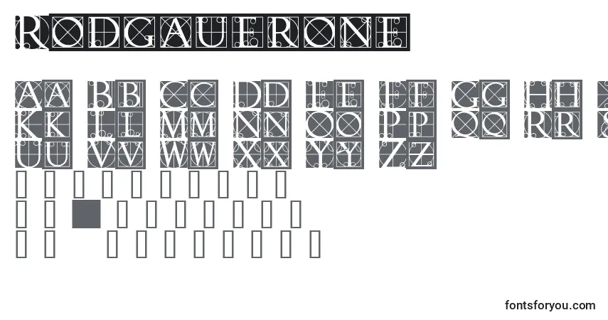 Rodgauerone-fontti – aakkoset, numerot, erikoismerkit