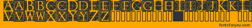 Police Rodgauerone – polices noires sur fond orange