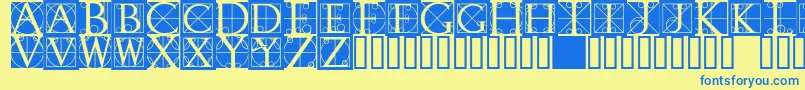 Rodgauerone Font – Blue Fonts on Yellow Background