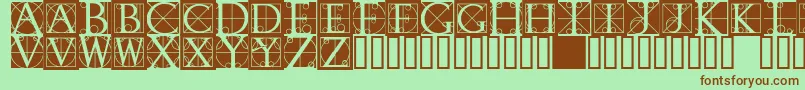 Rodgauerone Font – Brown Fonts on Green Background