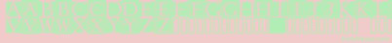 Rodgauerone Font – Green Fonts on Pink Background