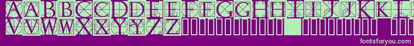 Rodgauerone Font – Green Fonts on Purple Background