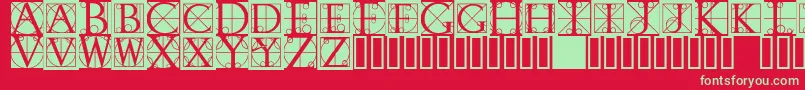 Rodgauerone Font – Green Fonts on Red Background