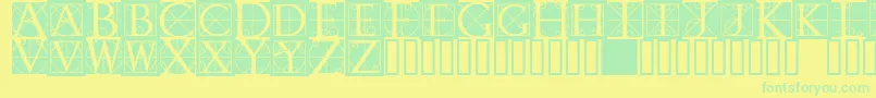 Czcionka Rodgauerone – zielone czcionki na żółtym tle