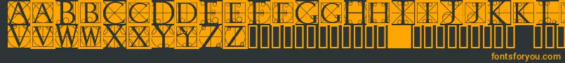 フォントRodgauerone – 黒い背景にオレンジの文字