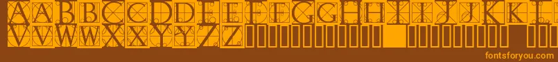 fuente Rodgauerone – Fuentes Naranjas Sobre Fondo Marrón