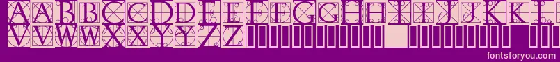 Rodgauerone Font – Pink Fonts on Purple Background