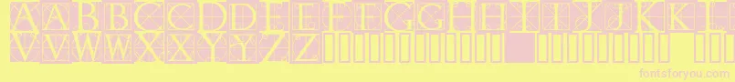 Rodgauerone Font – Pink Fonts on Yellow Background
