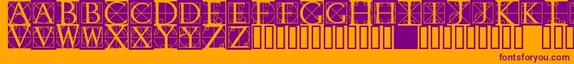 Rodgauerone Font – Purple Fonts on Orange Background