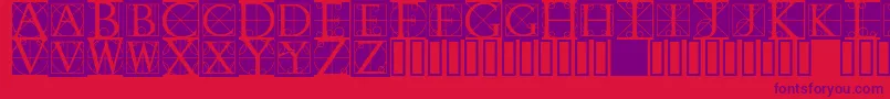 Rodgauerone Font – Purple Fonts on Red Background