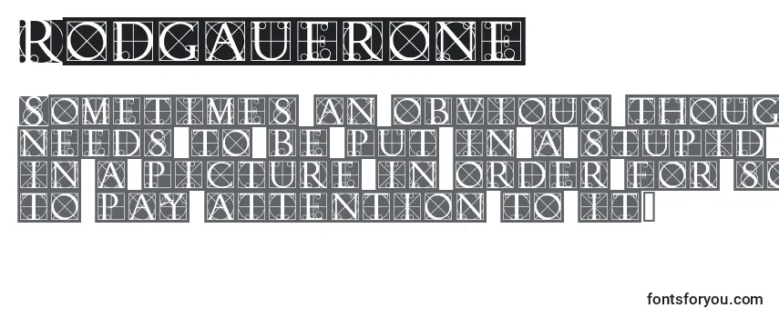 Review of the Rodgauerone Font