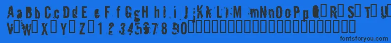 BlueJeansJuly Font – Black Fonts on Blue Background