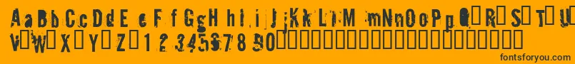 BlueJeansJuly Font – Black Fonts on Orange Background