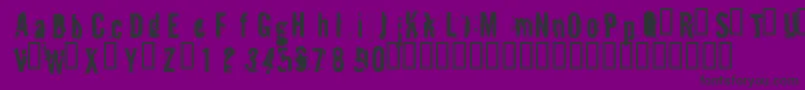 BlueJeansJuly Font – Black Fonts on Purple Background