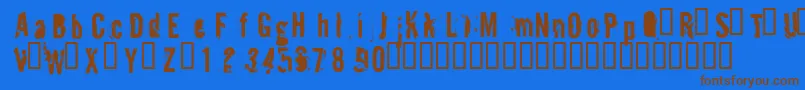 Шрифт BlueJeansJuly – коричневые шрифты на синем фоне