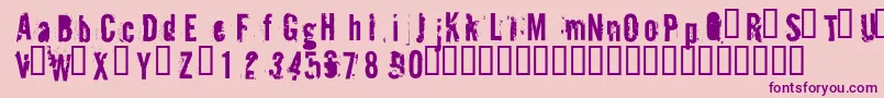 BlueJeansJuly Font – Purple Fonts on Pink Background