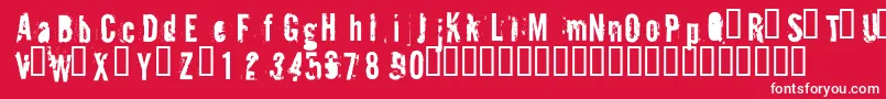 BlueJeansJuly Font – White Fonts on Red Background