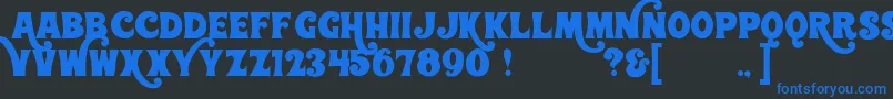 WonderbarDemo Font – Blue Fonts on Black Background