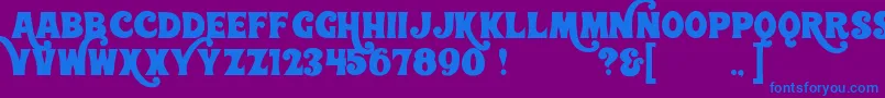WonderbarDemo Font – Blue Fonts on Purple Background