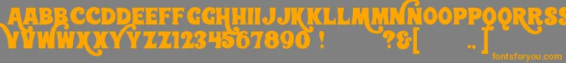 WonderbarDemo Font – Orange Fonts on Gray Background