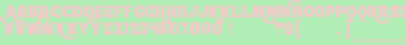 WonderbarDemo Font – Pink Fonts on Green Background