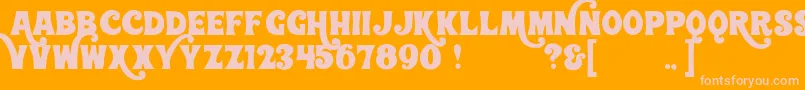WonderbarDemo Font – Pink Fonts on Orange Background