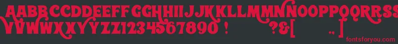 WonderbarDemo Font – Red Fonts on Black Background