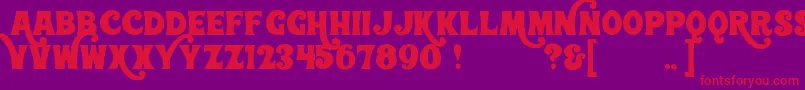 WonderbarDemo Font – Red Fonts on Purple Background