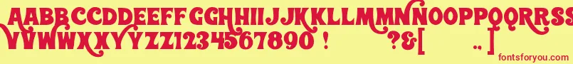 WonderbarDemo Font – Red Fonts on Yellow Background