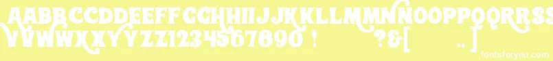 WonderbarDemo Font – White Fonts on Yellow Background