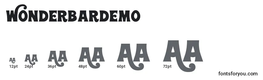 Размеры шрифта WonderbarDemo