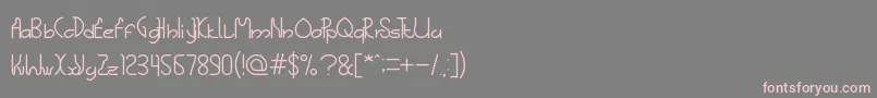 TheScienceArchaeologistフォントについての詳細 フォントTheScienceArchaeologist – 灰色の背景にピンクのフォント