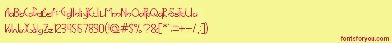 TheScienceArchaeologist Font – Red Fonts on Yellow Background