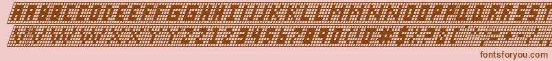 XGridItalic Font – Brown Fonts on Pink Background