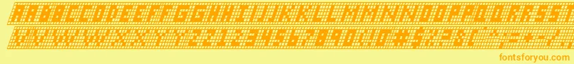 XGridItalic Font – Orange Fonts on Yellow Background