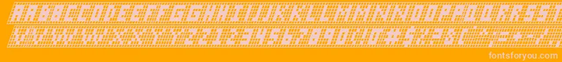 XGridItalic Font – Pink Fonts on Orange Background