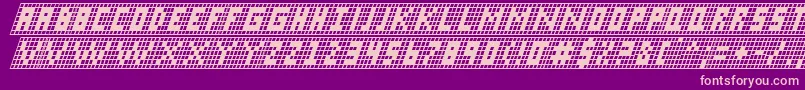 XGridItalic Font – Pink Fonts on Purple Background