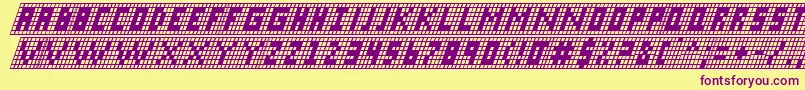 XGridItalic Font – Purple Fonts on Yellow Background