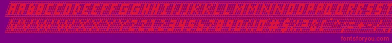 XGridItalic Font – Red Fonts on Purple Background