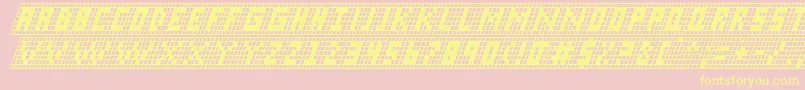 XGridItalic Font – Yellow Fonts on Pink Background