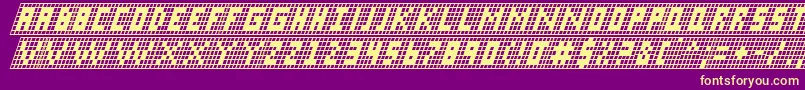 XGridItalic Font – Yellow Fonts on Purple Background