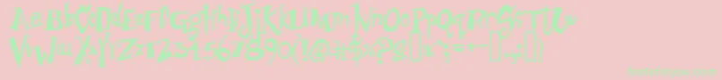 Junist Font – Green Fonts on Pink Background