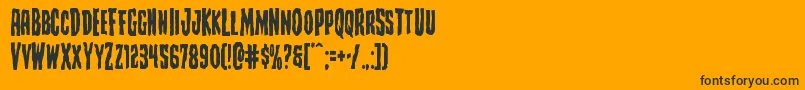 Creepycrawlers Font – Black Fonts on Orange Background