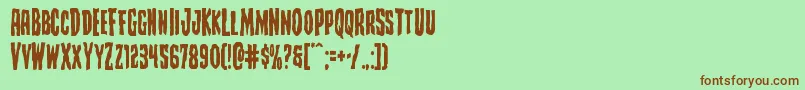 Creepycrawlers Font – Brown Fonts on Green Background