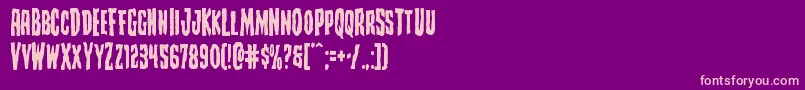 Creepycrawlers Font – Pink Fonts on Purple Background