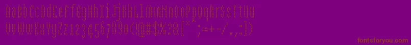 Fonte Bpdotscondensed – fontes marrons em um fundo roxo