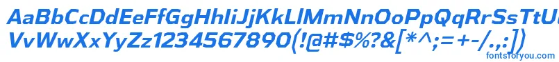 Шрифт AthabascaBdIt – синие шрифты на белом фоне